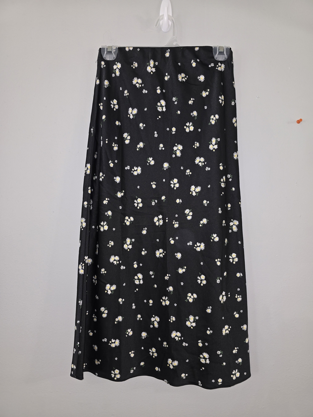 miami Black Daisy Midi Skirt